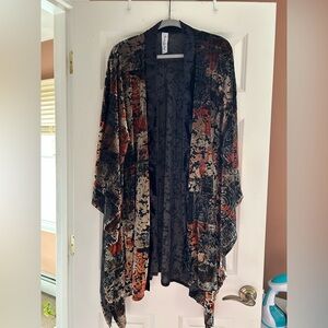 Kimono Cowboys burnout velvet kimono robe coverup